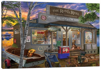 The Rod and Reel Canvas Art Print