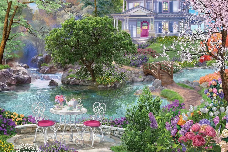 Waterside Tea by Bigelow Illustrations wall art