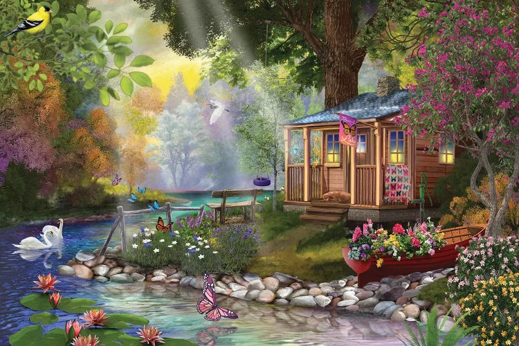 Butterfly Lake by Bigelow Illustrations wall art