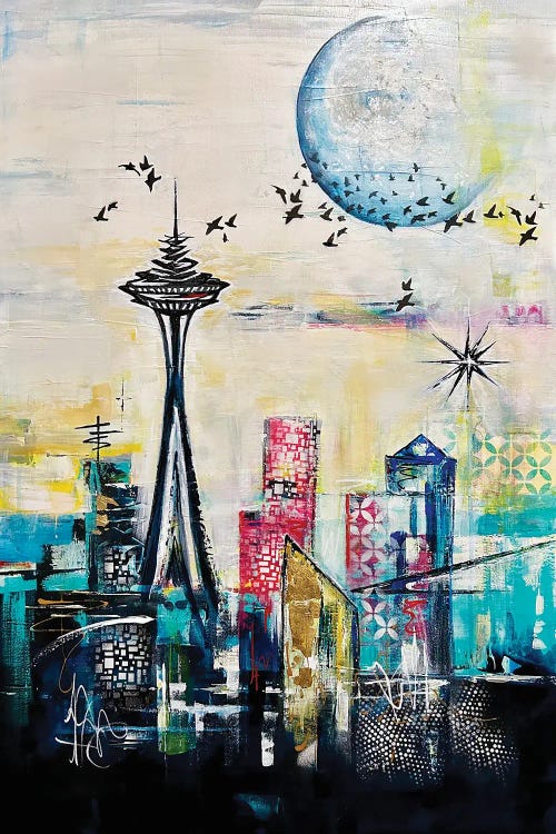 Seattle by Angela Bisson wall art