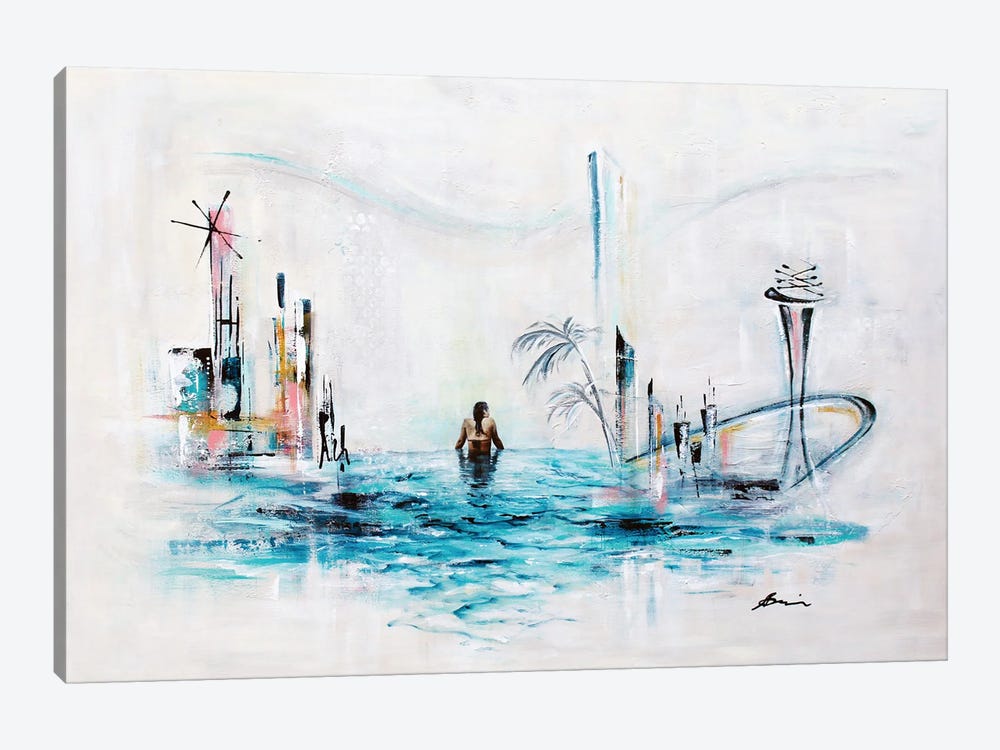 Midcentury Sky Dip I by Angela Bisson 1-piece Canvas Print