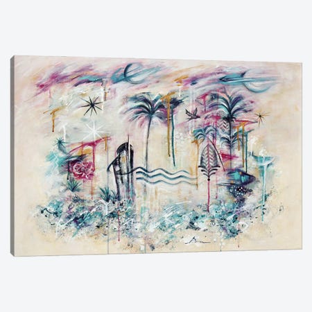 Kokomo VIII Art Deco Tropical Canvas Print #BIS17} by Angela Bisson Canvas Art