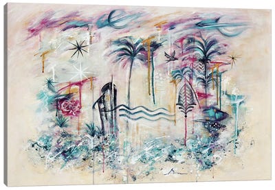 Kokomo VIII Art Deco Tropical Canvas Art Print - Angela Bisson