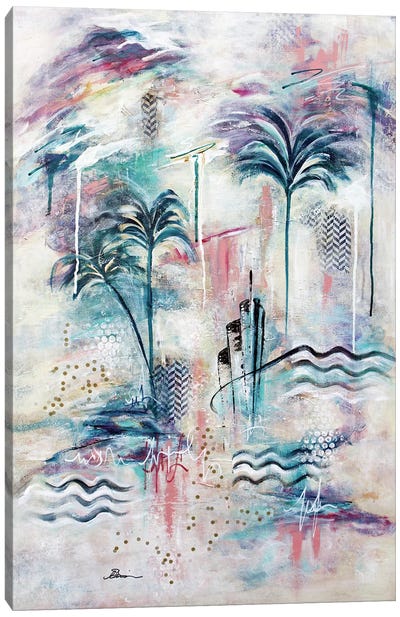Kokomo V Art Deco Tropical Canvas Art Print - Angela Bisson