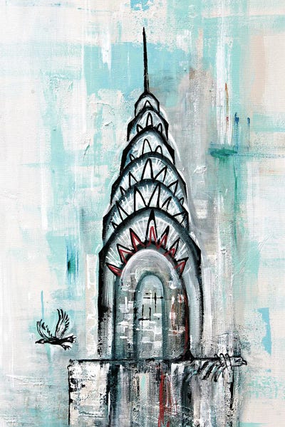 Canvas Print: New York Art Deco Chrysler Building by Angela Bisson