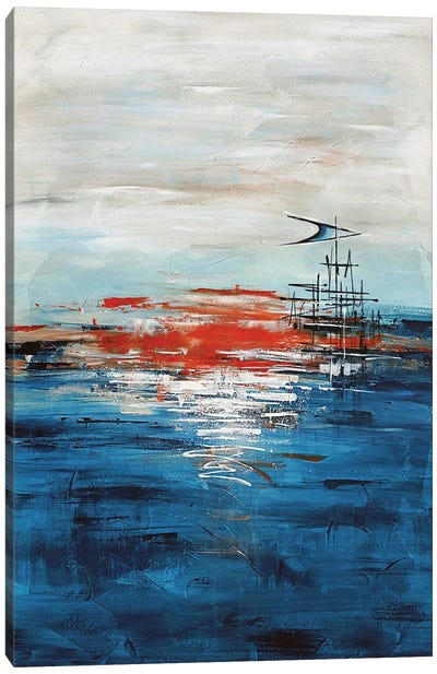 Midcentury Modern High Tide IV Canvas Art Print - Angela Bisson