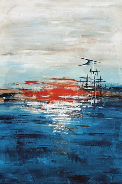 Angela Bisson: Midcentury Modern High Tide IV by Angela Bisson