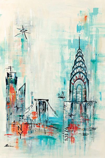 New York City Skylines: New York City Abstract by Angela Bisson