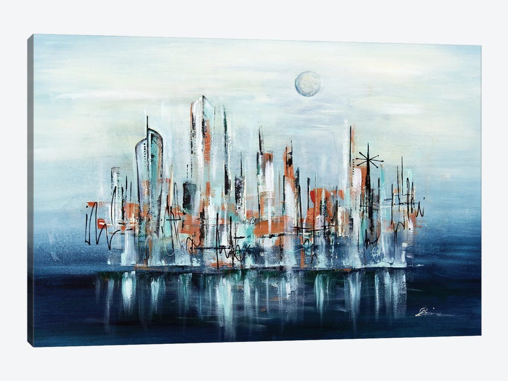 Midcentury Skyline Uptown XXXI by Angela Bisson 1-piece Canvas Art
