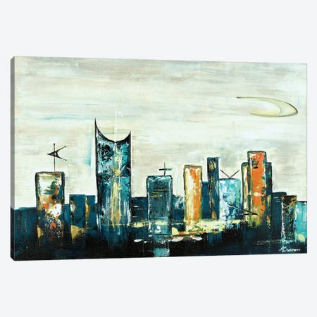 Midcentury Skyline Uptown V Canvas Print #BIS32} by Angela Bisson Canvas Art Print