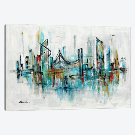 Midcentury Skyline Uptown XXVIII Canvas Print #BIS33} by Angela Bisson Canvas Print