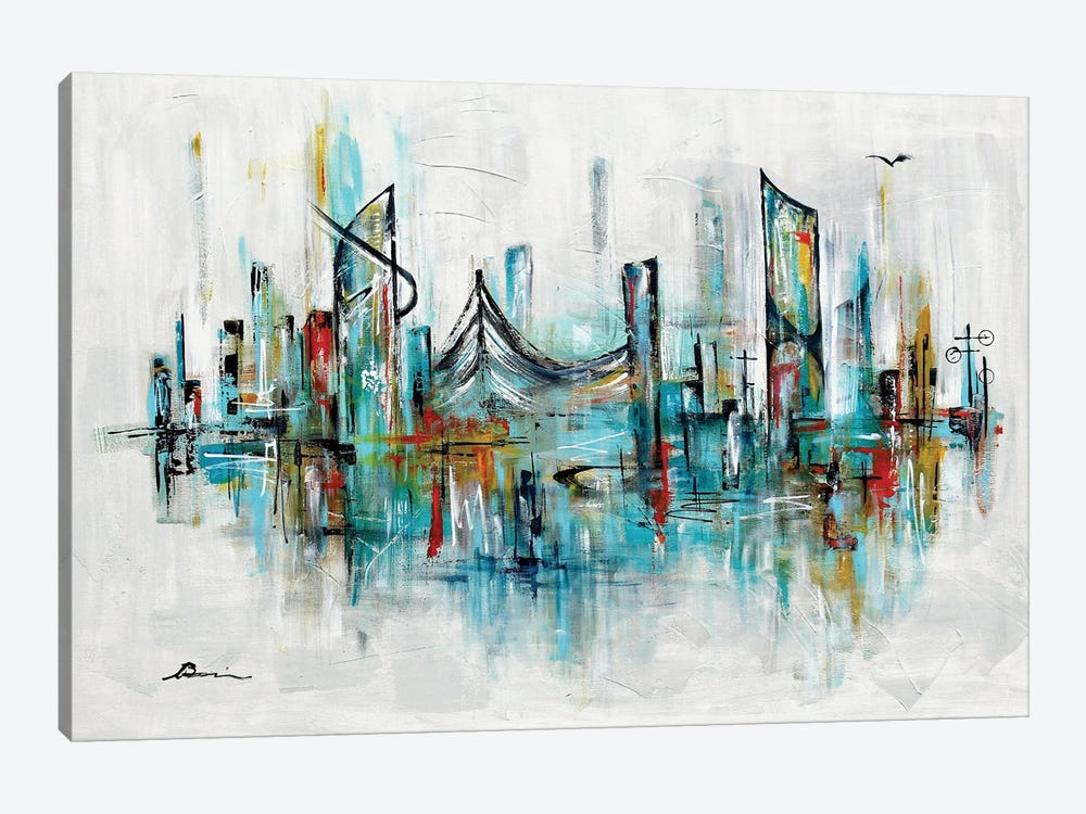 Midcentury Skyline Uptown XXVIII by Angela Bisson 1-piece Canvas Art