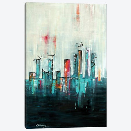 Midcentury Skyline Uptown XXI Canvas Print #BIS34} by Angela Bisson Canvas Art