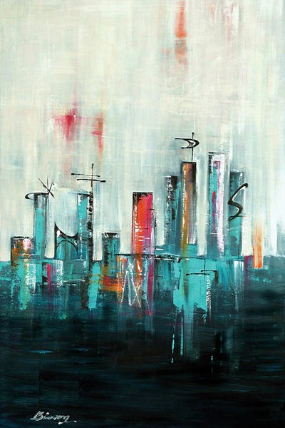 Angela Bisson: Midcentury Skyline Uptown XXI by Angela Bisson