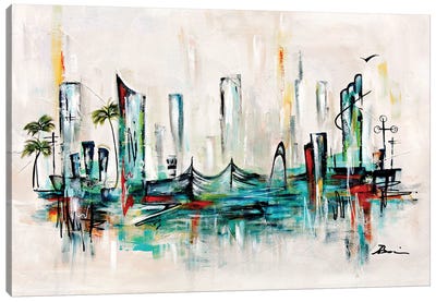 Midcentury Skyline Uptown XXVII Canvas Art Print - Angela Bisson