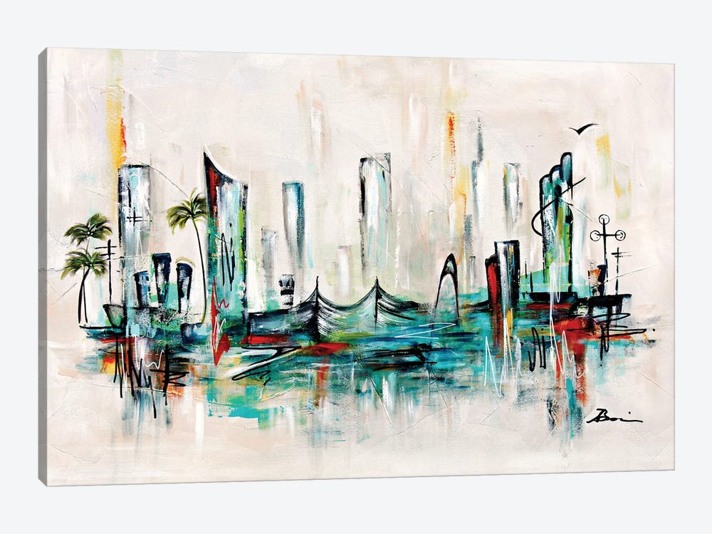 Midcentury Skyline Uptown XXVII by Angela Bisson 1-piece Canvas Art Print