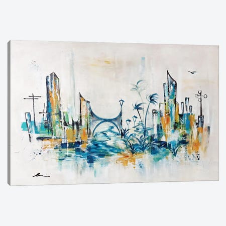 Midcentury Skyline Uptown XXIX Canvas Print #BIS37} by Angela Bisson Canvas Artwork