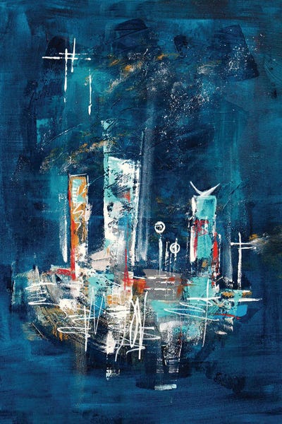 Angela Bisson: Midcentury Uptown Starry Night II by Angela Bisson