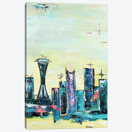 Uptown Seattle Canvas Print #BIS3} by Angela Bisson Canvas Print