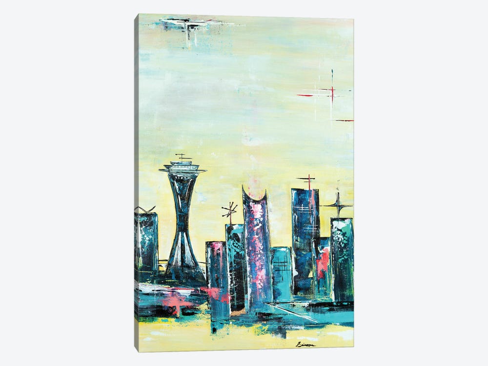 Uptown Seattle by Angela Bisson 1-piece Canvas Print