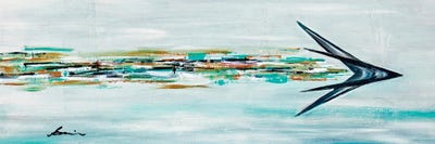 Midcentury Boomerang Forward Look by Angela Bisson framed canvas print