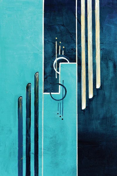 Art Deco Geometric Moonshine XI by Angela Bisson art print