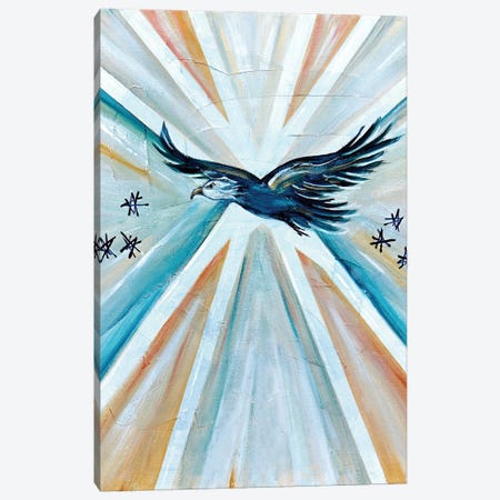 Art Deco Eagle Freedom Canvas Print #BIS49} by Angela Bisson Canvas Wall Art