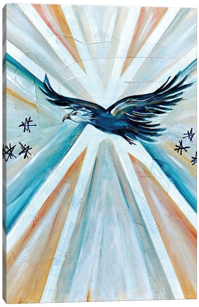Art Deco Eagle Freedom Canvas Art Print - Art Deco