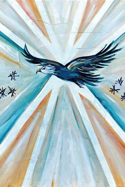 Angela Bisson: Art Deco Eagle Freedom by Angela Bisson