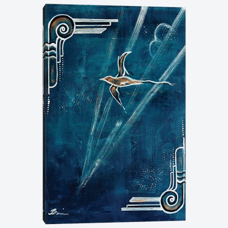 Art Deco Swallow Canvas Print #BIS50} by Angela Bisson Canvas Art Print
