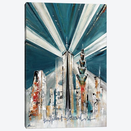 Art Deco Metropolis X Canvas Print #BIS52} by Angela Bisson Canvas Art Print