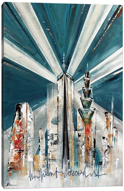Art Deco Metropolis X Canvas Art Print - Angela Bisson
