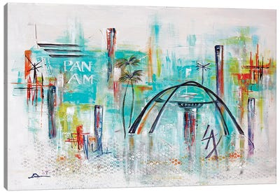 Welcome To Los Angeles LAX III Canvas Art Print - Los Angeles Art