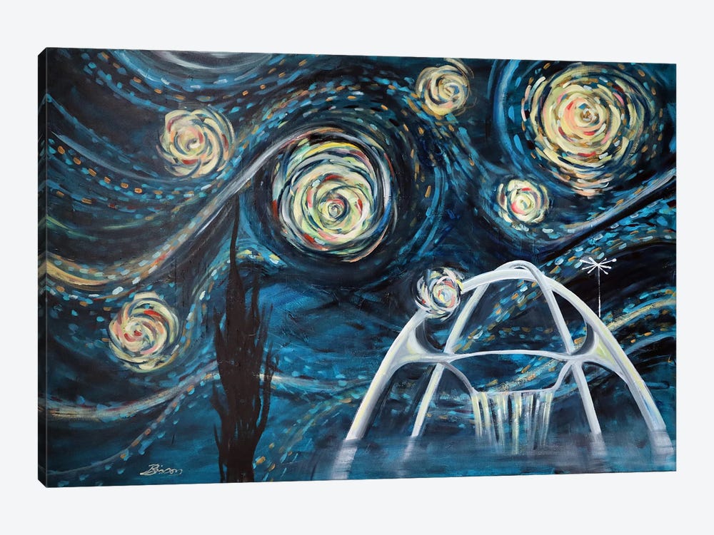 Lax Starry Night by Angela Bisson 1-piece Canvas Print