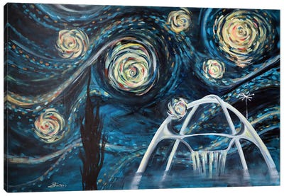 Lax Starry Night Canvas Art Print - Angela Bisson
