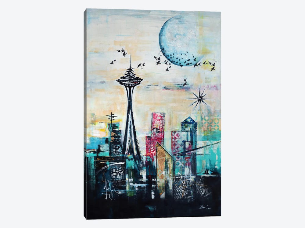 Sleepless In Seattle by Angela Bisson 1-piece Canvas Art Print