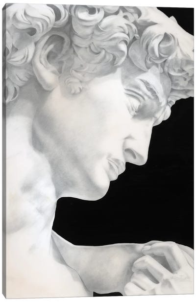 David Canvas Art Print - The Statue of David Reimagined