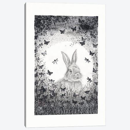 Bunny Moon Canvas Print #BIV19} by Bo N. Inthivong Canvas Wall Art