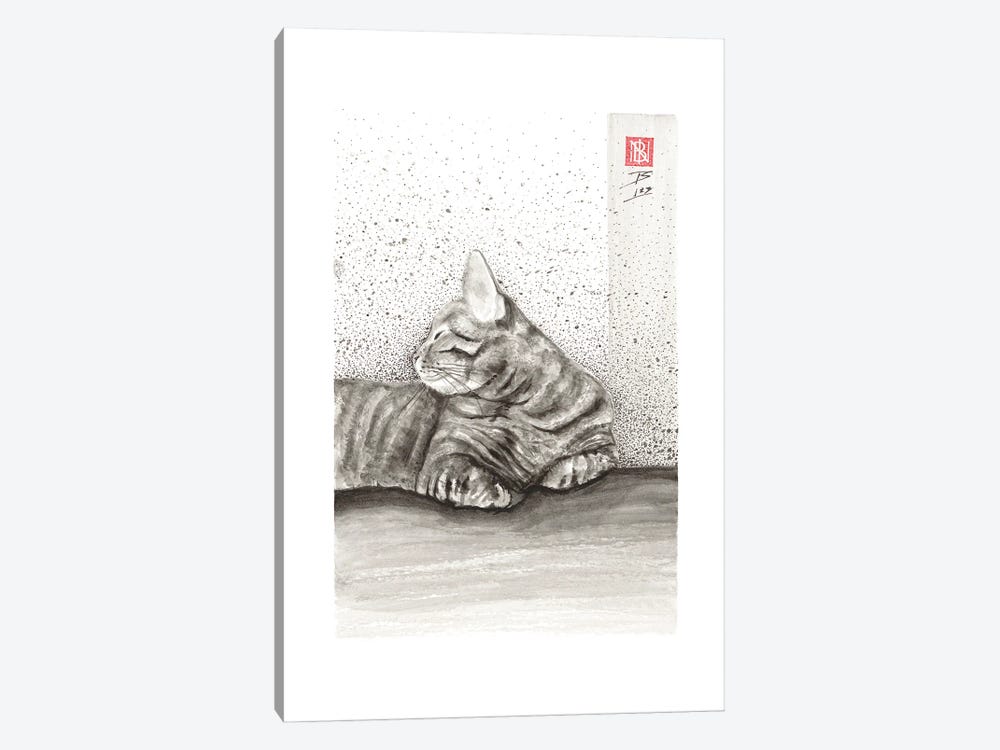 Cozy Cat by Bo N. Inthivong 1-piece Canvas Wall Art