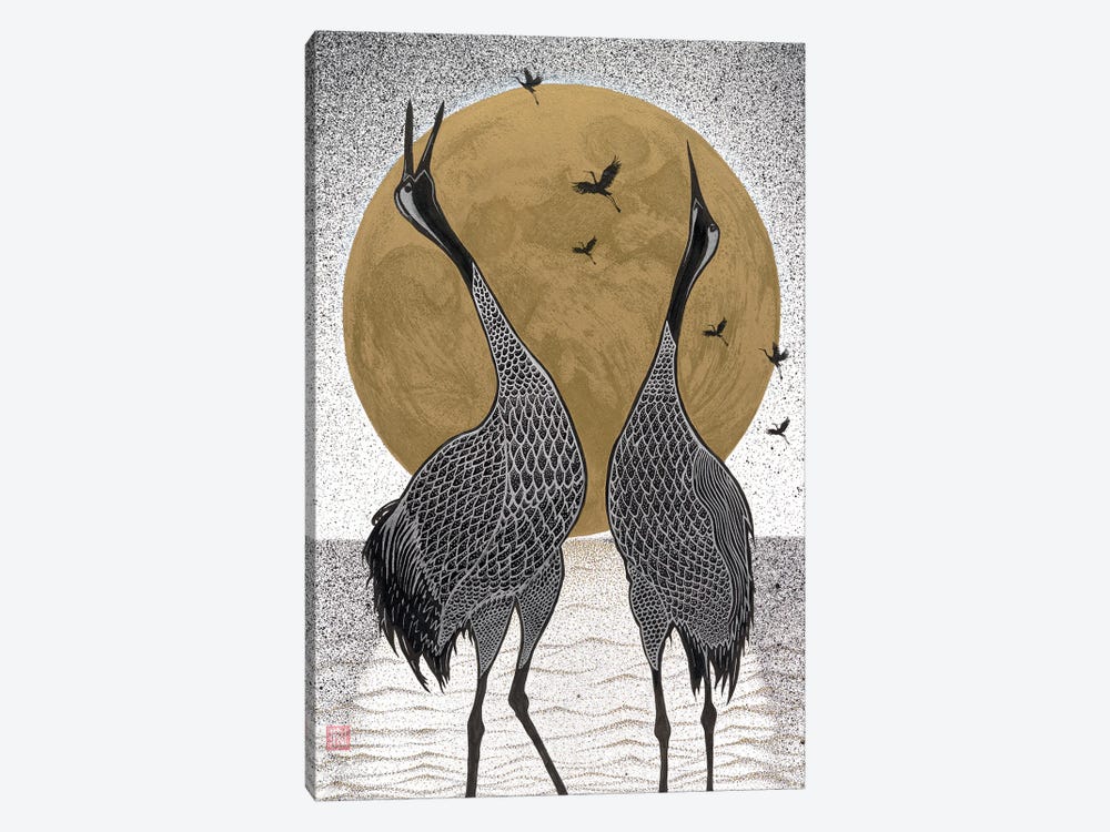 Dancing Cranes by Bo N. Inthivong 1-piece Art Print