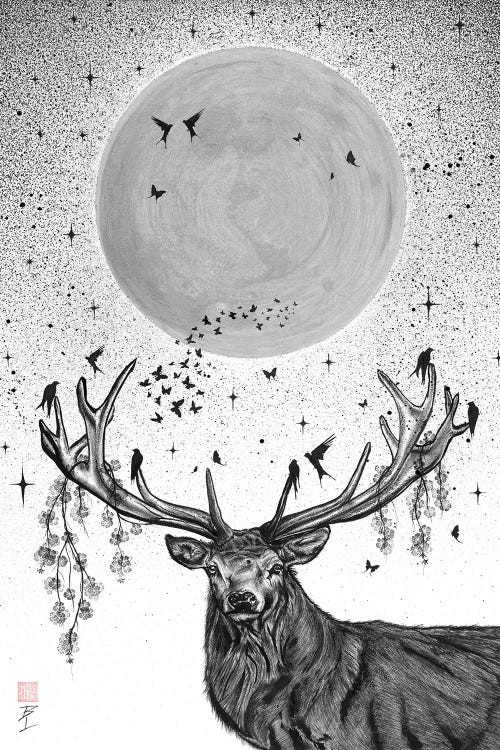 Buck Moon by Bo N. Inthivong wall art