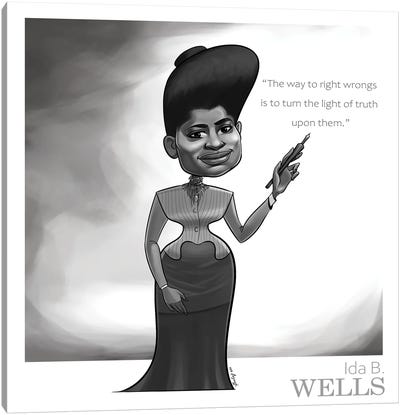 Ida B. Wells Canvas Art Print - Black History Month