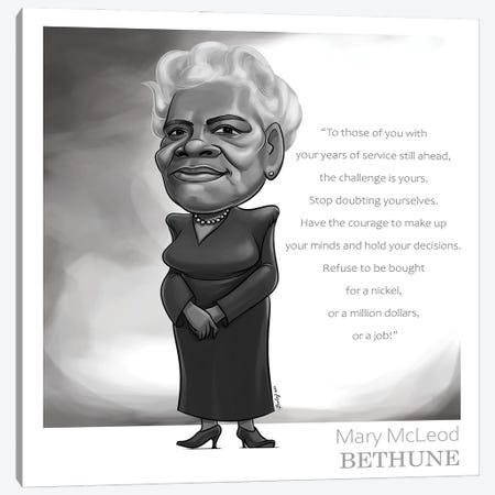 Mary McLeod Bethune Canvas Print #BIY16} by Andrew Bailey Canvas Wall Art