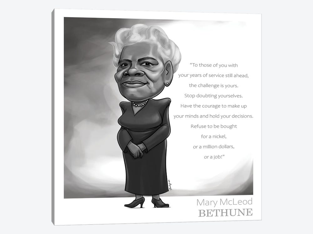 Mary McLeod Bethune by Andrew Bailey 1-piece Canvas Print