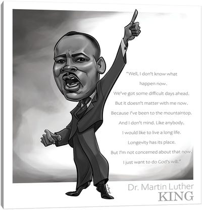Dr. Martin Luther King Canvas Art Print - Black History Month