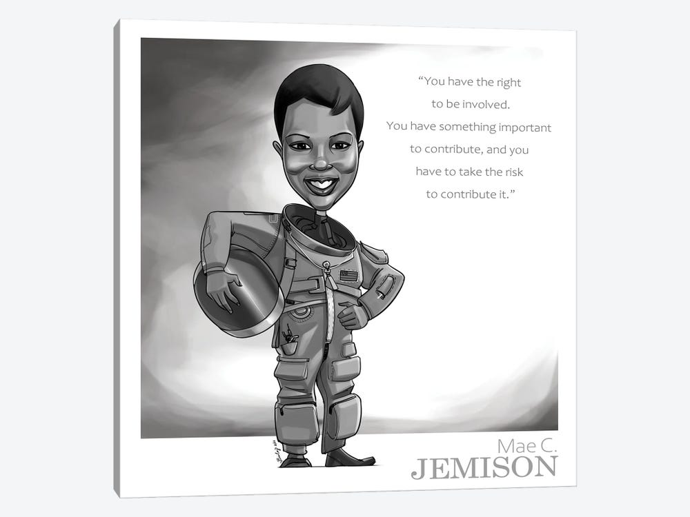 Mae C. Jemison by Andrew Bailey 1-piece Canvas Wall Art