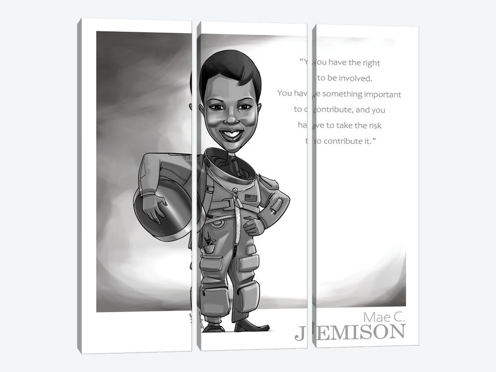 Mae C. Jemison by Andrew Bailey 3-piece Canvas Wall Art
