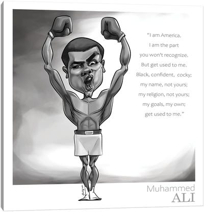 Muhammed Ali Canvas Art Print - Black History Month