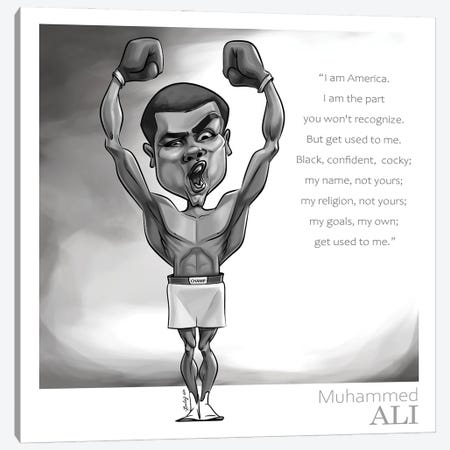 Muhammed Ali Canvas Print #BIY21} by Andrew Bailey Canvas Artwork