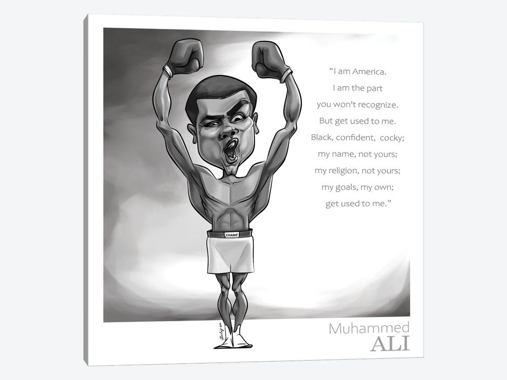 Muhammed Ali by Andrew Bailey 1-piece Canvas Art Print